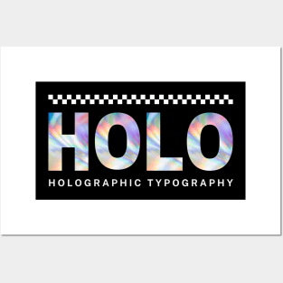 Black Modern Holographic Posters and Art